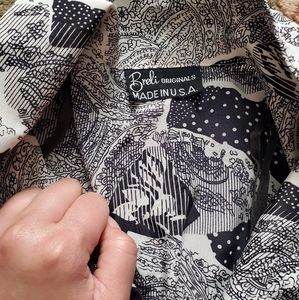 Black and white vintage pattern dress